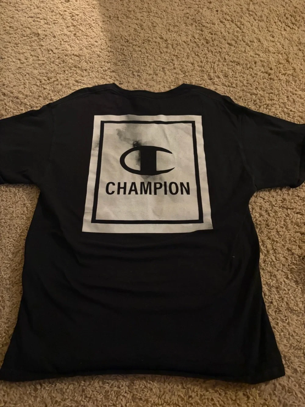 Champion Black Crewneck with Embroidered Blue and Red Logo - Picture 3 of 3
